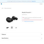 BlueAnt Pump Air X Wireless Sportsbuds Black - 45,000 Points (Was 70,000) @ Telstra Rewards (in-Store Only)