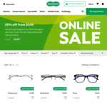 25% off $149+ Order of Single Pair of Glasses @ Specsavers