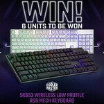 Win 1 of 6 Cooler Master SK653 Wireless Low Profile RGB Mechanical Keyboards from PC Case Gear