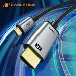 Cabletime USB-C to HDMI 4K@30Hz Cable 1m US$7.26 (~A$9.85), 4K@60Hz Cable 1m US$11.48 (~A$15.58) Shipped @ Cabletime AliExpress