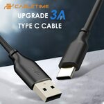 Cabletime USB to USB-C Cable 0.25m US$0.39 (~A$0.54), 1m US$0.76 (~A$1.04), 2m US$1.41 (~A$1.94) Shipped @ Cabletime AliExpress