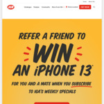Win 1 of 2 Apple iPhone 13 Midnight 128GB Worth $1,349 or 1 of 50 $25 IGA Gift Cards from IGA [Excludes TAS]
