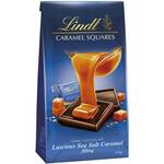 Lindt Caramel Squares Chocolate 124g $5 (+ Bonus $5-$100 Woolworths eGift Card via Redemption) @ Woolworths