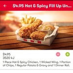 Hot & Spicy Fill Up Box $4.95 (Until 4pm Daily) @ KFC