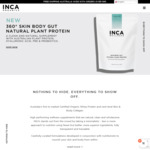 25% off All Protein and Wellness Powders + $6.95 Delivery ($0 with $65 Order) @ Inca Organics
