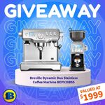 Win a Breville Dynamic Duo Stainless Steel Coffee Machine Worth $1,999 from Birite Home Appliances