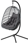 Folding Outdoor Hanging Rattan Egg Chair with Cushion US$90.99 (~A$134.69) AU Stock Delivered @ Banggood
