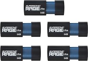 Patriot Supersonic Rage Lite 64GB USB Drive 5-Pack $33.95 + Delivery ($0 with Prime/ $59 Spend) @ Patriot Memory via Amazon AU