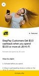 [StepPay] $10 Cashback with $100 Spend at JB Hi-Fi @ Commbank Yello (Activation Required)
