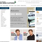 Free Polo Shirt @ BigMensClothing New Store in Sydney NSW + $15 Gift Voucher