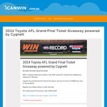 Win 2 Tickets to AFL Grand Final from SEN