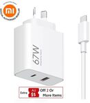 Xiaomi 67W Fast Charging GaN Wall Charger Dual USB-C/A for Phone/Tablet/Laptop $28.08 / 2 for $43.13 Delivered @ Xiaomi ANZ eBay