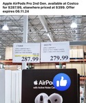 [VIC] Apple AirPods Pro (2nd Gen) with Magsafe Case (USB-C) $287.99 In-Store Only @ Costco, Epping Plaza (Membership Required)