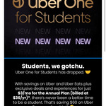 [UNiDAYS] Uber One $3/Mo (Billed at $36/yr) @ UberEats