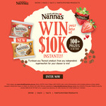 Win $50, $100 or $200 from Nanna's (Purchase Required)