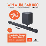 Win a JBL Bar 800 Soundbar Worth $999 from Physical Radio
