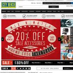 City Beach 20% off Accessories Today Only