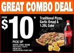 Traditional Pizza, Garlic Bread & 1.25l Coke $10.00 at Domino's