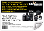 Sony NEX 6 Triple Lens Kit Bonus Sony Bag & Sony 32GB SDHC Card $999.95
