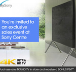 Free PS4 with Purchase of a Sony 4k TV at Sony Center Evening Events 19/8 [Qld,Vic,WA]