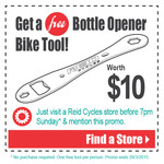 FREE Bottle Opener Bike Tool from Reid Cycles (No Purchase Required, Collect Instore)