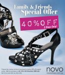 NOVO Shoes 40% off Everything Friends and Family Special Offer