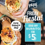 Any Burrito for $5 Every Friday in August at Salsa's Mt Gravatt QLD - Save up to $5.95