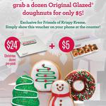 Buy a Dozen Christmas Pre-Pack Donuts for $24 & Get a Dozen Original Glazed Donuts for $5 @ Krispy Kreme [SA Only]