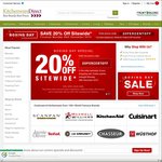 20% off @ Kitchenware Direct (Excluding Appliances, Meltdown Deals and Gift Cards)