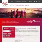 Virgin Australia 10% off Base Fares for Virgin Mobile Customers