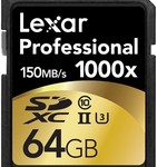 Lexar 64GB Professional SDHC/SDXC Card UHS-II Card 1000x - $59 Shipped @ Kogan