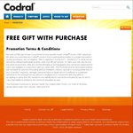 Receive a Free Pair of Men’s or Women’s Codral Socks Worth $5 When You Purchase a Codral Product from a Participating Retailer
