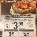 $3.95 Pickup Traditional Pizza - Dominos Blackwood, SA (June 9 & 10)