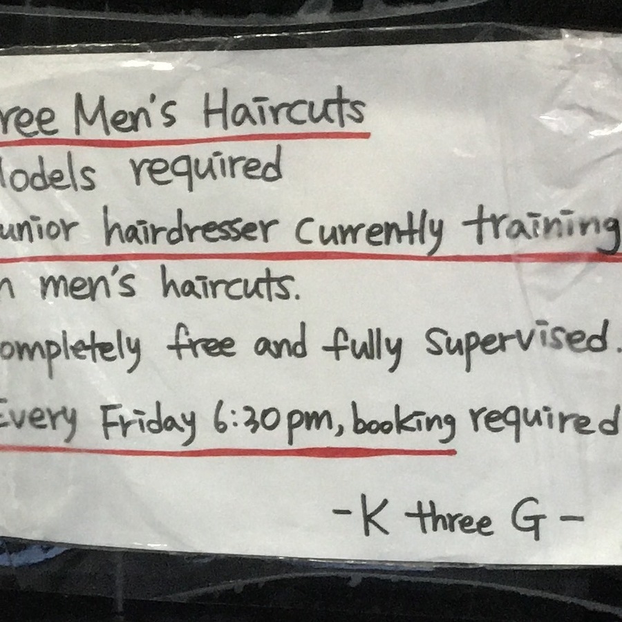 Free Men S Haircut K Three G Hair Perth Northbridge Ozbargain