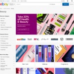20% off Health and Beauty from Selected Sellers @ eBay