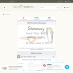 Win a US$200 Gift Voucher or 1 of 10 Vouchers worth $10 to spend online at TDN Creations