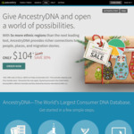 Ancestry DNA Test $104 Not Incl. Shipping @ Ancestry
