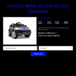 Win a BMW X5 Ride-On Car Worth $355 from Kid Cars