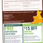 [WA & Poss Qld] Free Puppy/Kitten Health Check or $15 off Next Vaccination from Greencross Vets. Voucher @ City Farmers