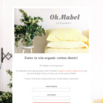 Win an Organic Cotton Sheet Set Worth $309 from Oh Mabel