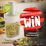 Win 1 of 2 Kenwood Food Spiralizers Worth $129 from Stan Cash