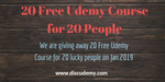 Win 1 of 20 Udemy Courses from DiscUdemy.com