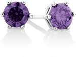 $9 Stud Earrings with Purple Cubic Zirconia In-store or $9.90 Shipping @ Michael Hill