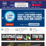 Collect 2000 Flybuys Bonus Points ($10)  when you Spend $50 on Click & Collect @ First Choice Liquor