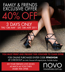 40% off Novo Shoe Sale