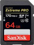 SanDisk 64GB Extreme PRO UHS-I Speed U3 170MB/S $31.94 + $7.97 Delivery (Free with Prime & $49 Spend) @ Amazon US