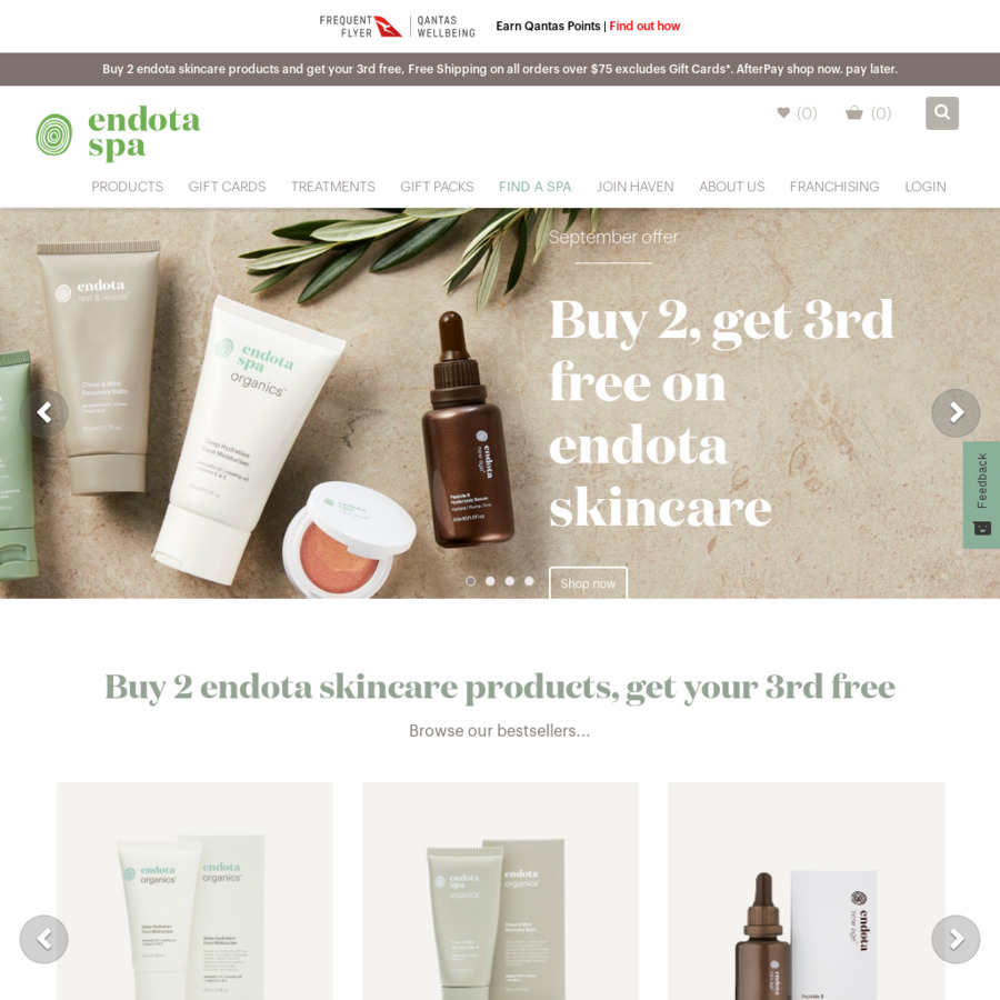 Buy 2 Endota Skincare Products and Get Your 3rd Free (Free Shipping ...