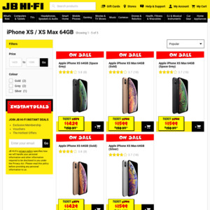 Apple Iphone Xs 64gb 1429 Xs Max 64gb 1599 Jb Hi Fi Ozbargain