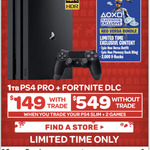 PlayStation 4 Pro $149 When You Trade a PS4 Slim + 2 Games @ EB Games