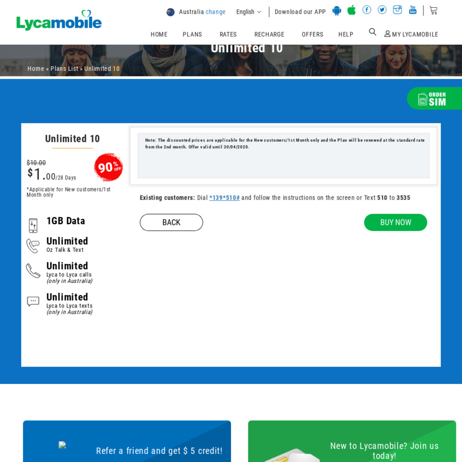 Lycamobile Unlimited 10 1GB Data 1 1st Month For New Customers lycamobile-unlimited-10-1gb-data-1-1st-month-for-new-customers